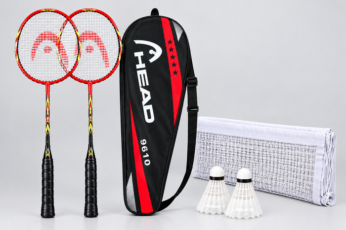 Complete Badminton Set – 2 Rackets, 2 Shuttles, Net & Cover