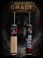 BEAST Wolf Edition Cricket Bat – Premium A-Grade Rawalakot Wood | Full Balance Tape Ball Bat