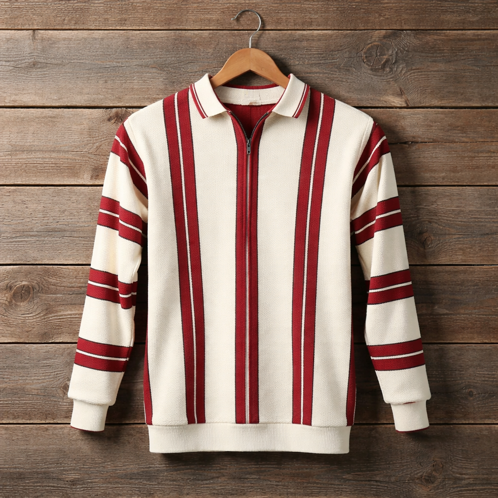 Old Money Polo Shirts For Every Style Striped Neck knit | Men Tops