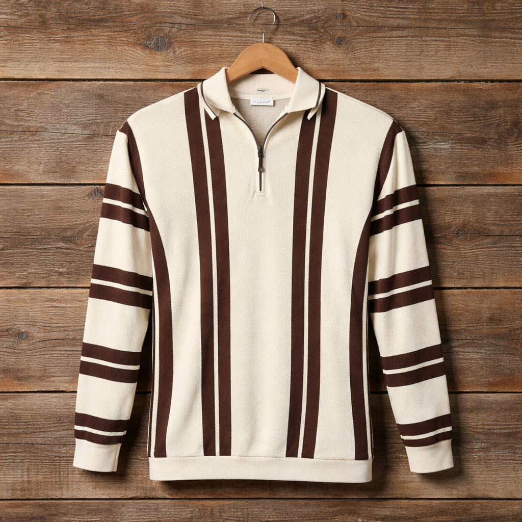 Old Money Polo Shirts For Every Style Striped Neck knit | Men Tops