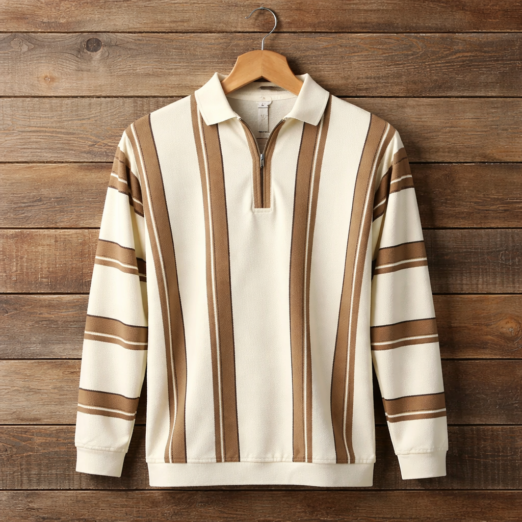 Old Money Polo Shirts For Every Style Striped Neck knit | Men Tops