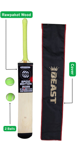 Spido Edition Bat Deal With 2 Balls And Bat Cover ❤️
