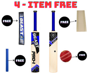 Beast Pro 1 With 4 Items Free  - Hard Ball - Professional Bat Cover - Extra Grip & Transparent Protector Sheet In This Deal