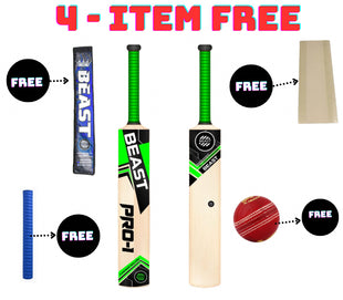 Beast Pro 1 With 4 Items Free  - Hard Ball - Professional Bat Cover - Extra Grip & Transparent Protector Sheet In This Deal