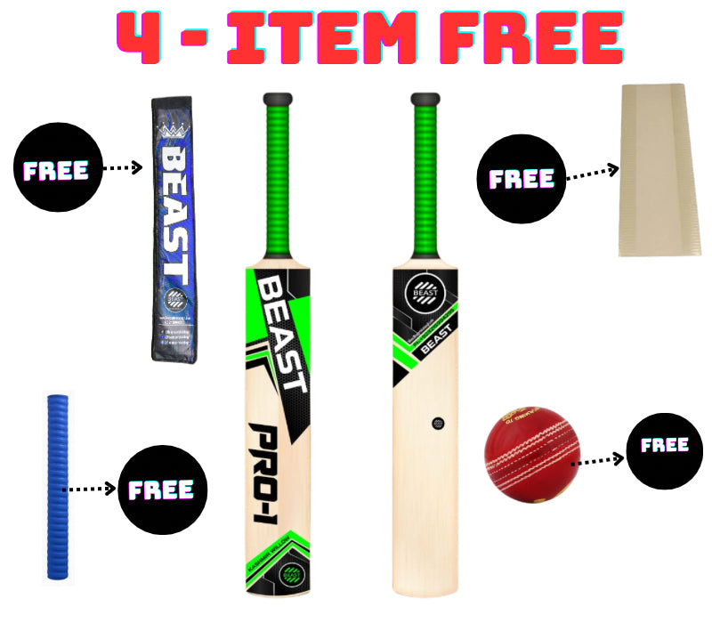 Beast Pro 1 With 4 Items Free  - Hard Ball - Professional Bat Cover - Extra Grip & Transparent Protector Sheet In This Deal