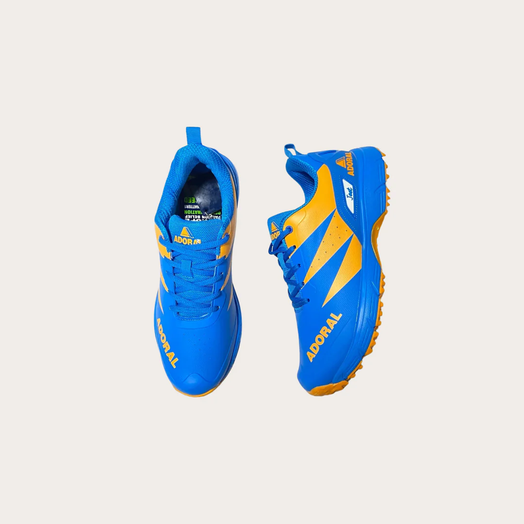 ADORAL JEET BLUE ORANGE CRICKET SHOES
