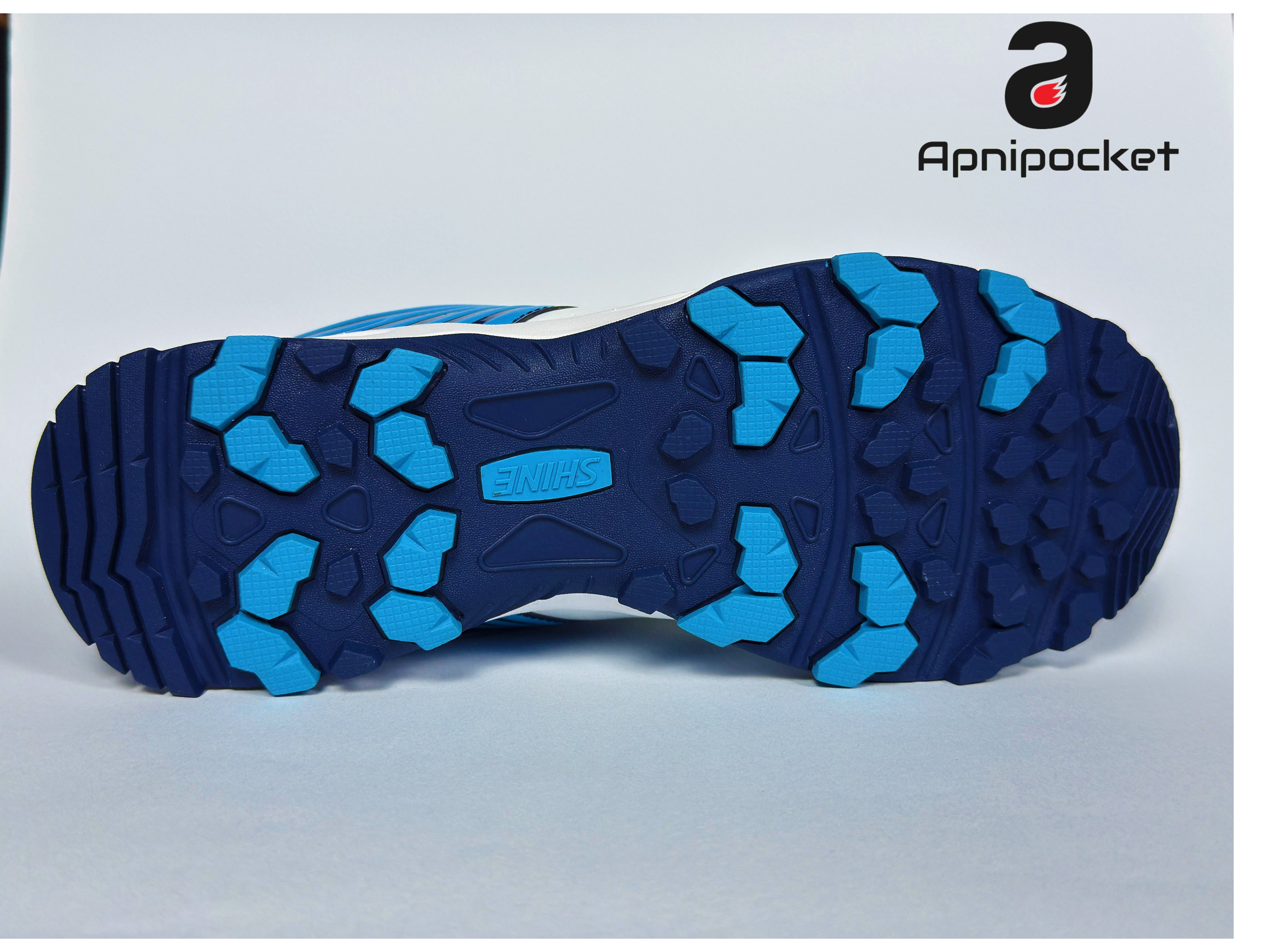 Shine New Edition Cricket Shoes ( WHITE & BLUE )