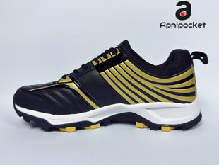 SHINE NEW EDITION CRICKET SHOES (BLACK & GOLDEN )