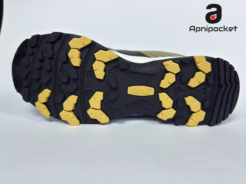 SHINE NEW EDITION CRICKET SHOES (BLACK & GOLDEN )