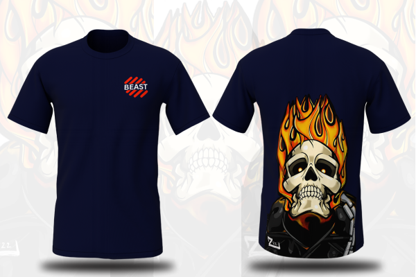 DRY-FIT Printed Shirts ( Ghost Rider Print Shirt )