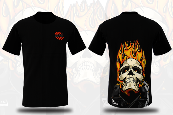DRY-FIT Printed Shirts ( Ghost Rider Print Shirt )