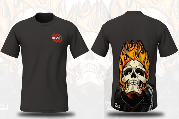 DRY-FIT Printed Shirts ( Ghost Rider Print Shirt )