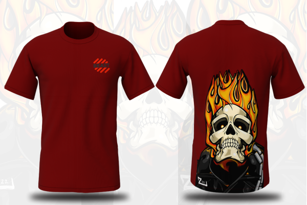DRY-FIT Printed Shirts ( Ghost Rider Print Shirt )